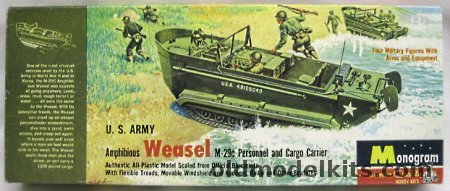 Monogram 1/35 US Army M-29C Amphibious Weasel Personnel and Cargo Carrier, PM24-98 plastic model kit